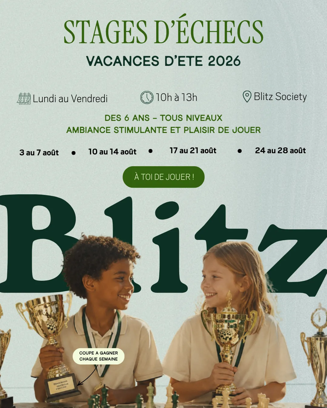Blitz Society August poster