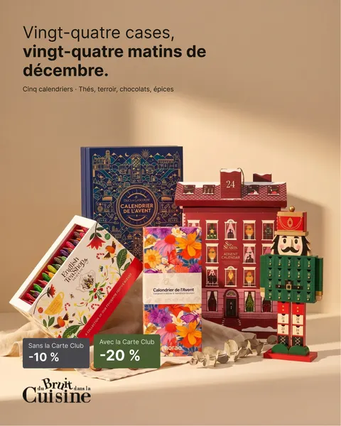 Advent calendar pre-sale ad for Du Bruit Dans La Cuisine, 4:5 format