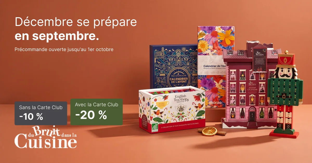 Advent calendar pre-sale ad for Du Bruit Dans La Cuisine, 1.91:1 format