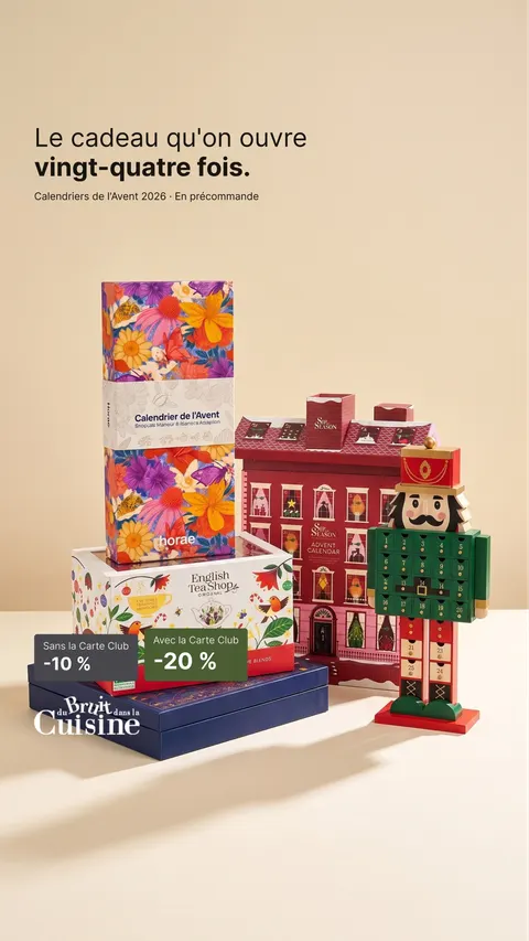 Advent calendar pre-sale ad for Du Bruit Dans La Cuisine, 9:16 format