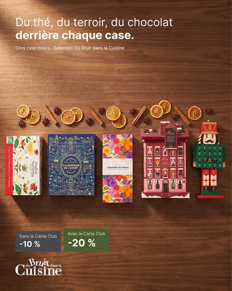 Advent calendar pre-sale ad for Du Bruit Dans La Cuisine, 4:5 format
