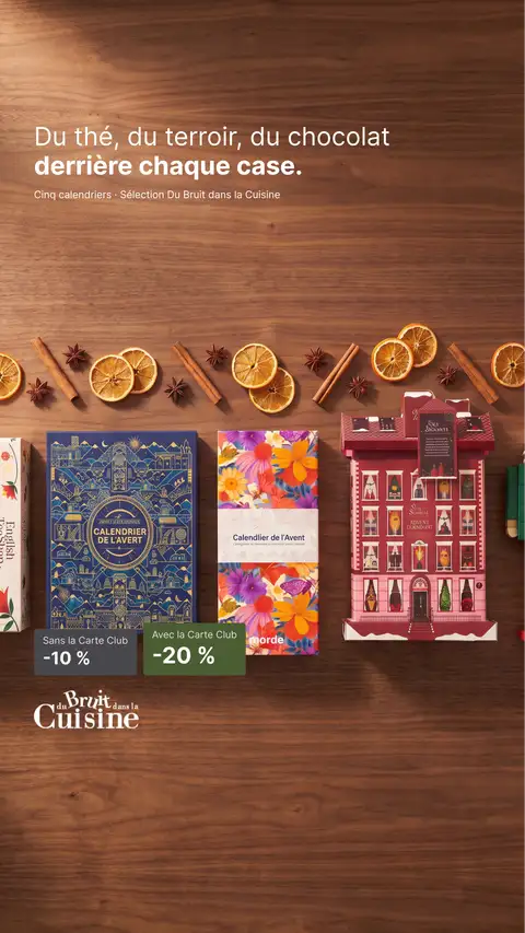 Advent calendar pre-sale ad for Du Bruit Dans La Cuisine, 9:16 format