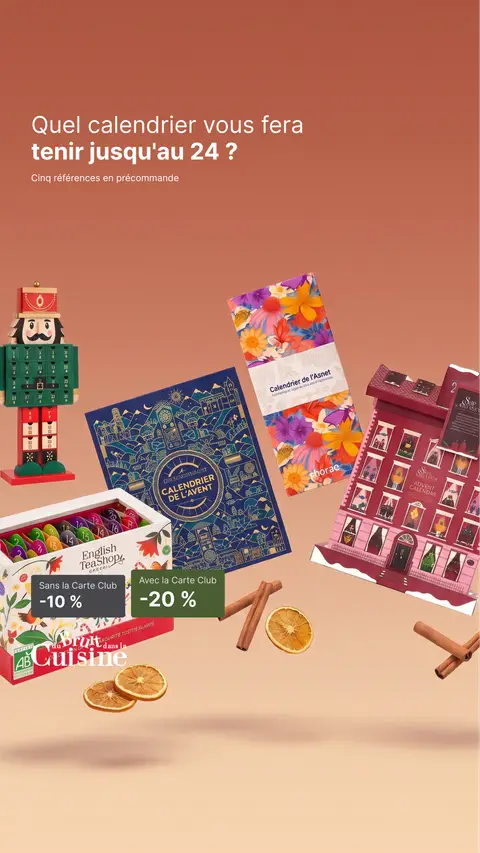 Advent calendar pre-sale ad for Du Bruit Dans La Cuisine, 9:16 format