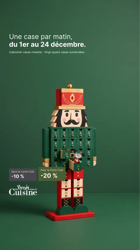 Advent calendar pre-sale ad for Du Bruit Dans La Cuisine, 9:16 format