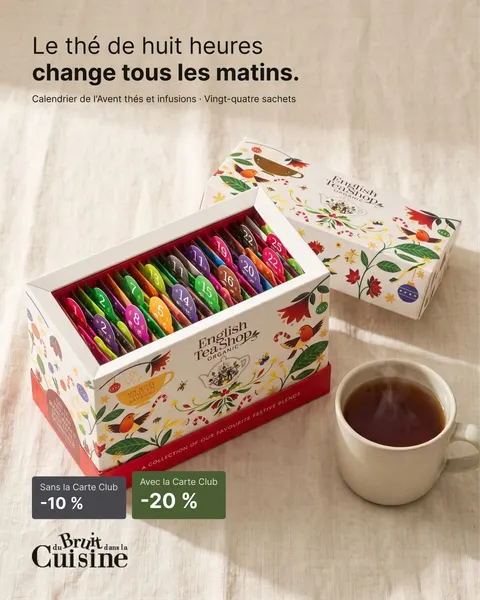 Advent calendar pre-sale ad for Du Bruit Dans La Cuisine, 4:5 format