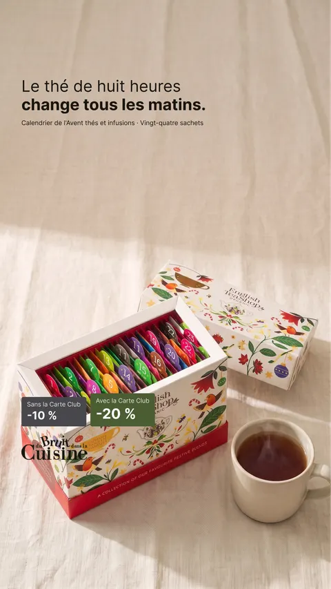 Advent calendar pre-sale ad for Du Bruit Dans La Cuisine, 9:16 format