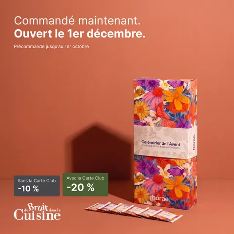 Advent calendar pre-sale ad for Du Bruit Dans La Cuisine, 1:1 format