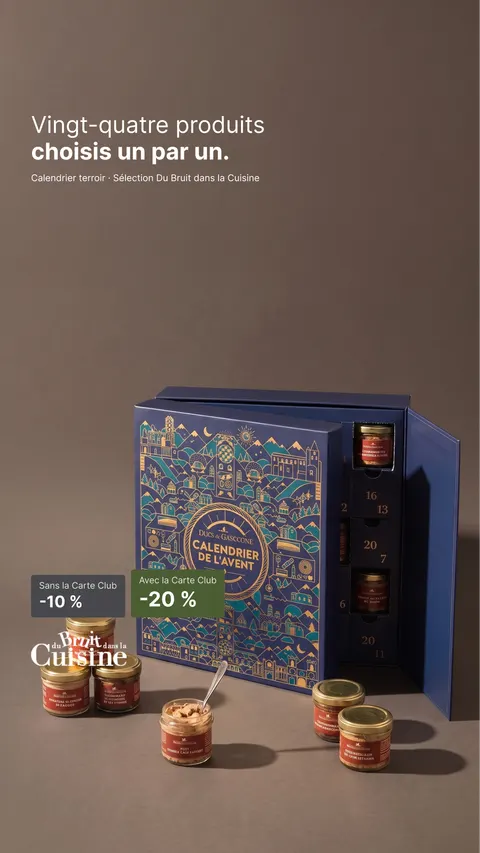 Advent calendar pre-sale ad for Du Bruit Dans La Cuisine, 9:16 format