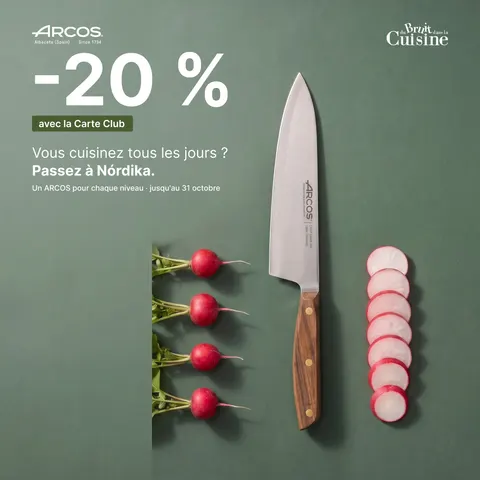 ARCOS knives for the summer cook-out season ad for Du Bruit Dans La Cuisine, 1:1 format