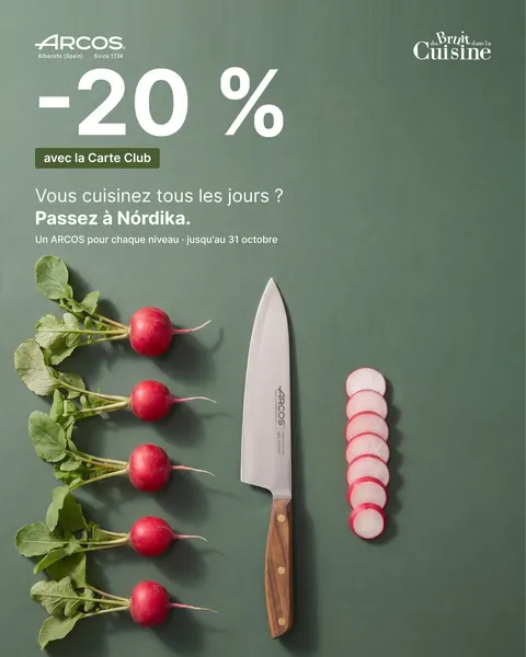 ARCOS knives for the summer cook-out season ad for Du Bruit Dans La Cuisine, 4:5 format