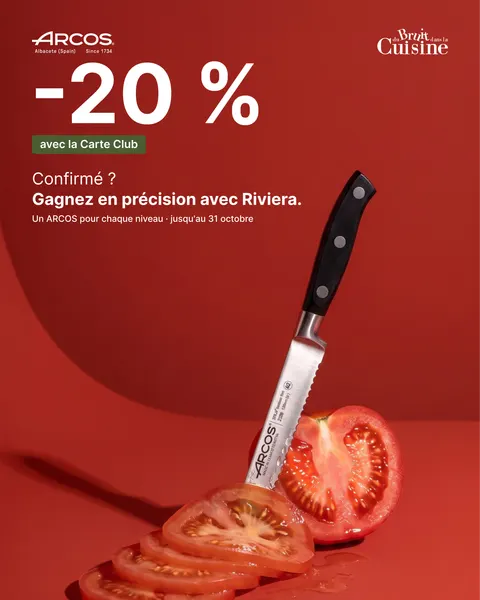 ARCOS knives for the summer cook-out season ad for Du Bruit Dans La Cuisine, 4:5 format